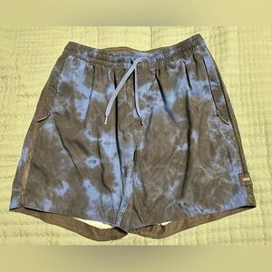 Vans Blue and Black Tie-Dye Shorts